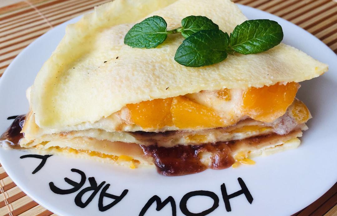 火龙果千层蛋糕