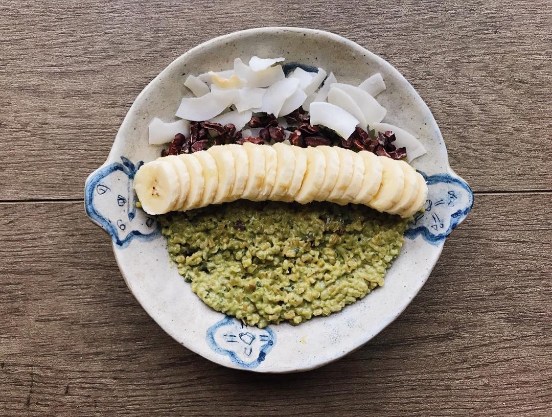 和式晨食——抹茶燕麦粥