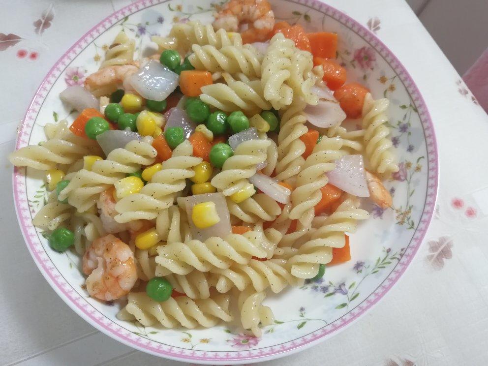 【山姆通心粉】虾仁时蔬炒意粉