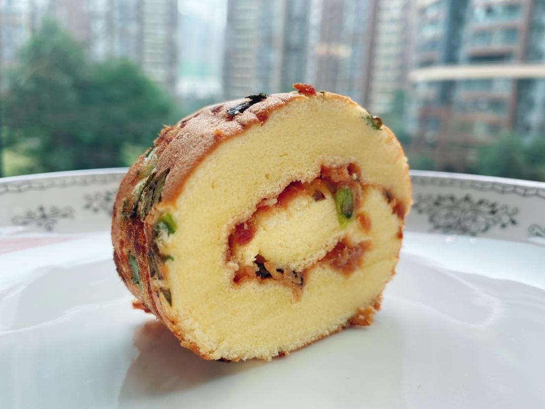 香葱肉松蛋糕卷
