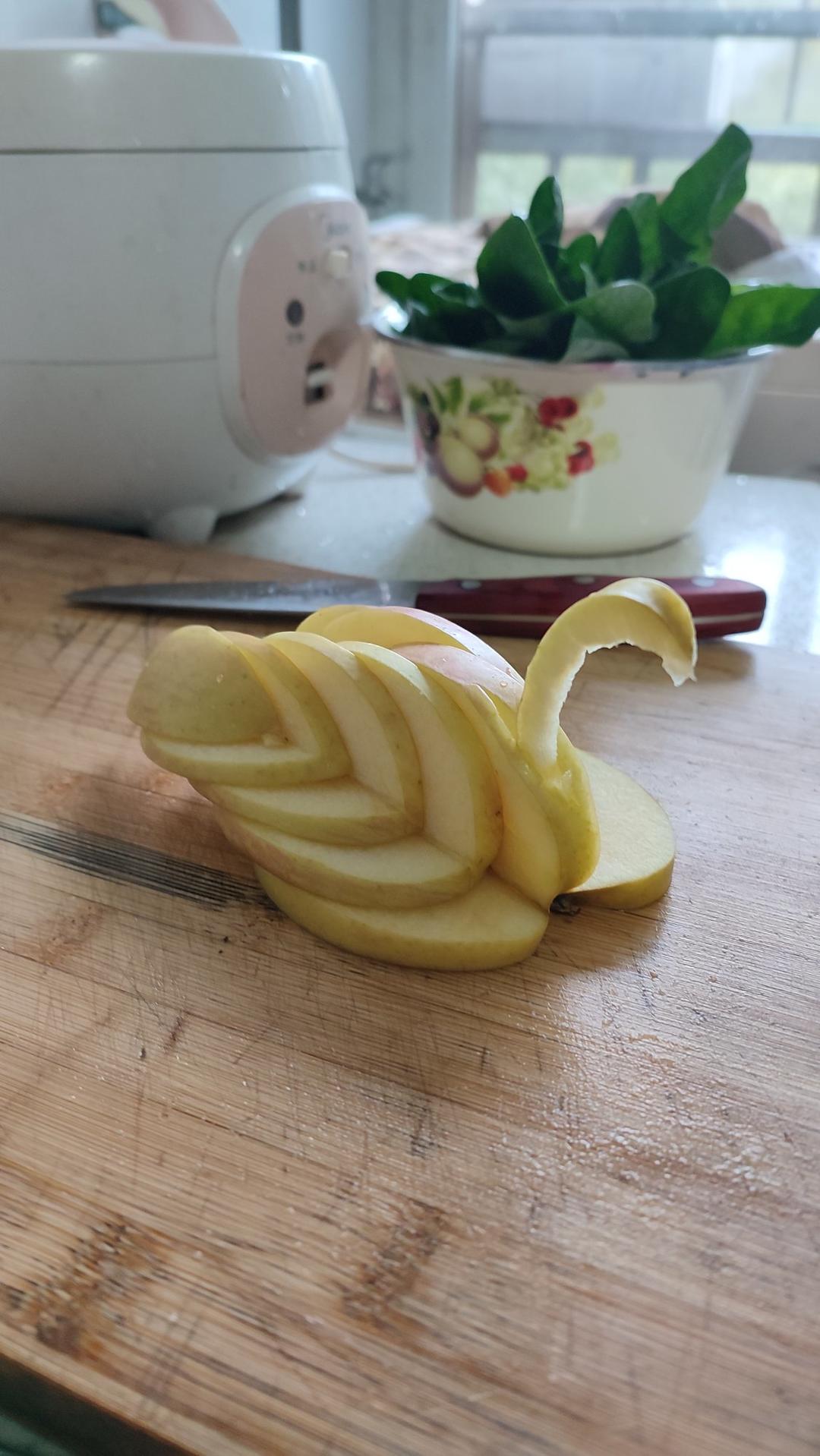 7〃记忆做的苹果天鹅