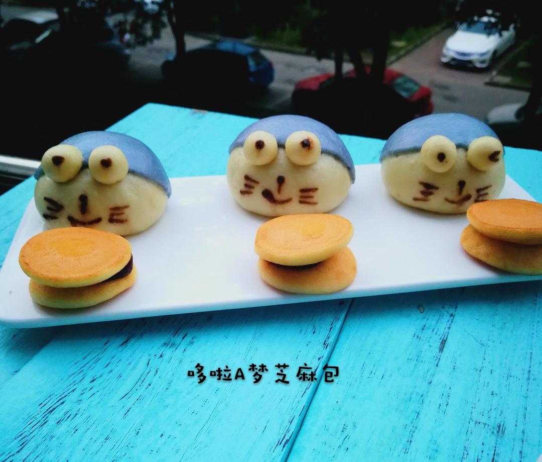 做过 机器猫豆沙包 #早餐2017年11月13日#2017年11月13日:哆啦a梦