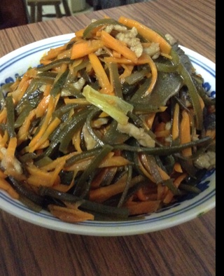 海带炒肉丝