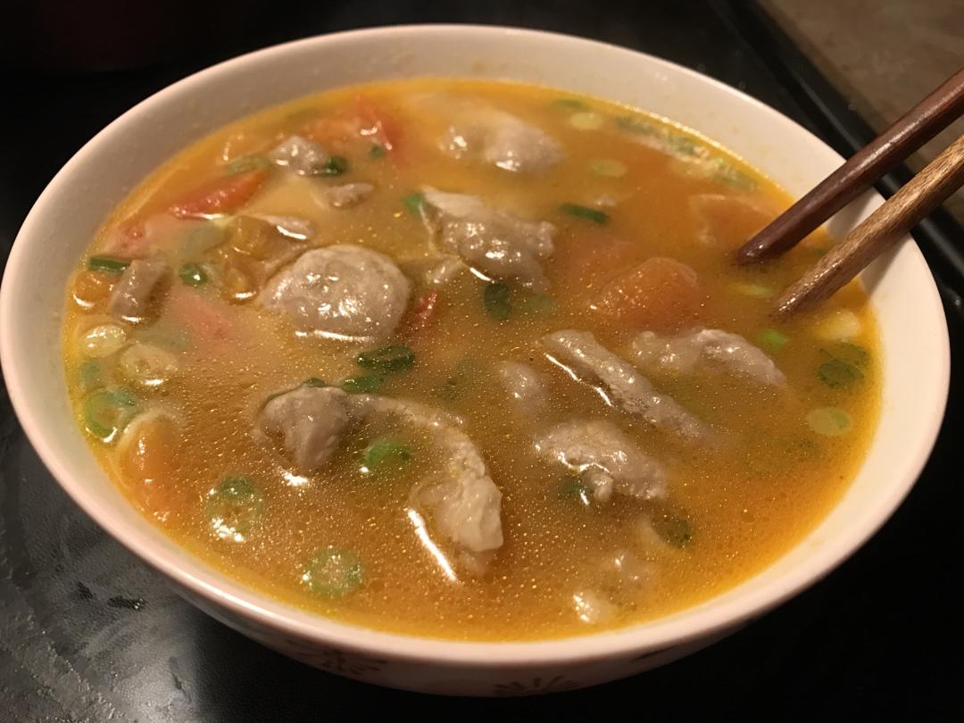 西红柿滑肉汤