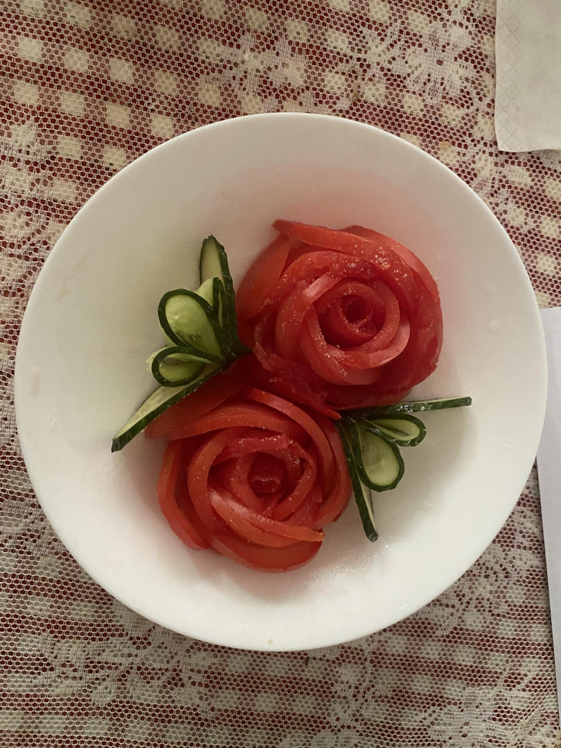 🌹花开富贵！糖拌西红柿~开胃解腻🌺花样美食