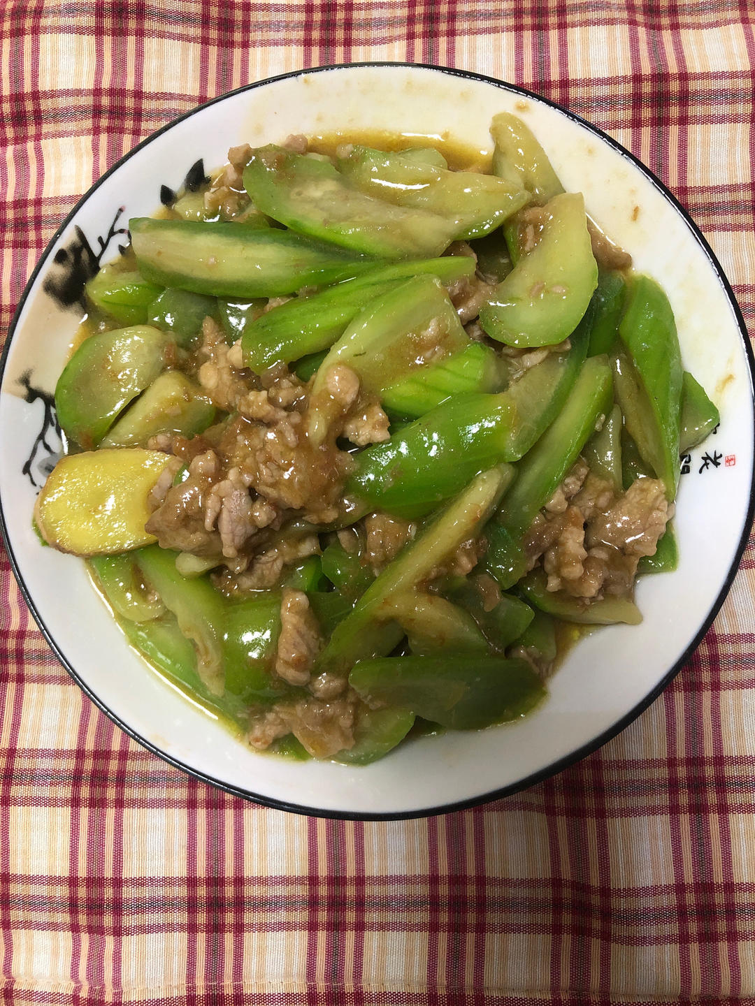 家常丝瓜炒肉