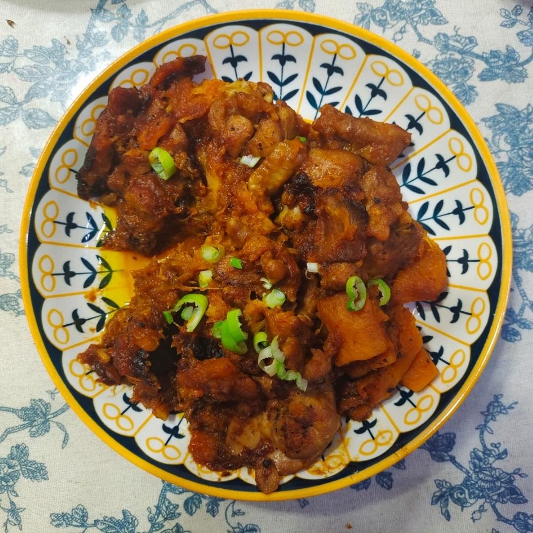 南瓜鸡肉饭