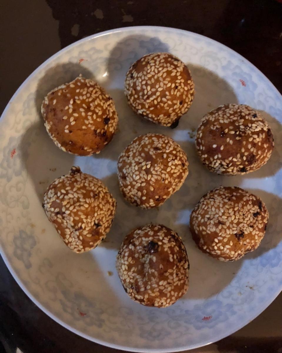 南瓜糯米粉空心麻球