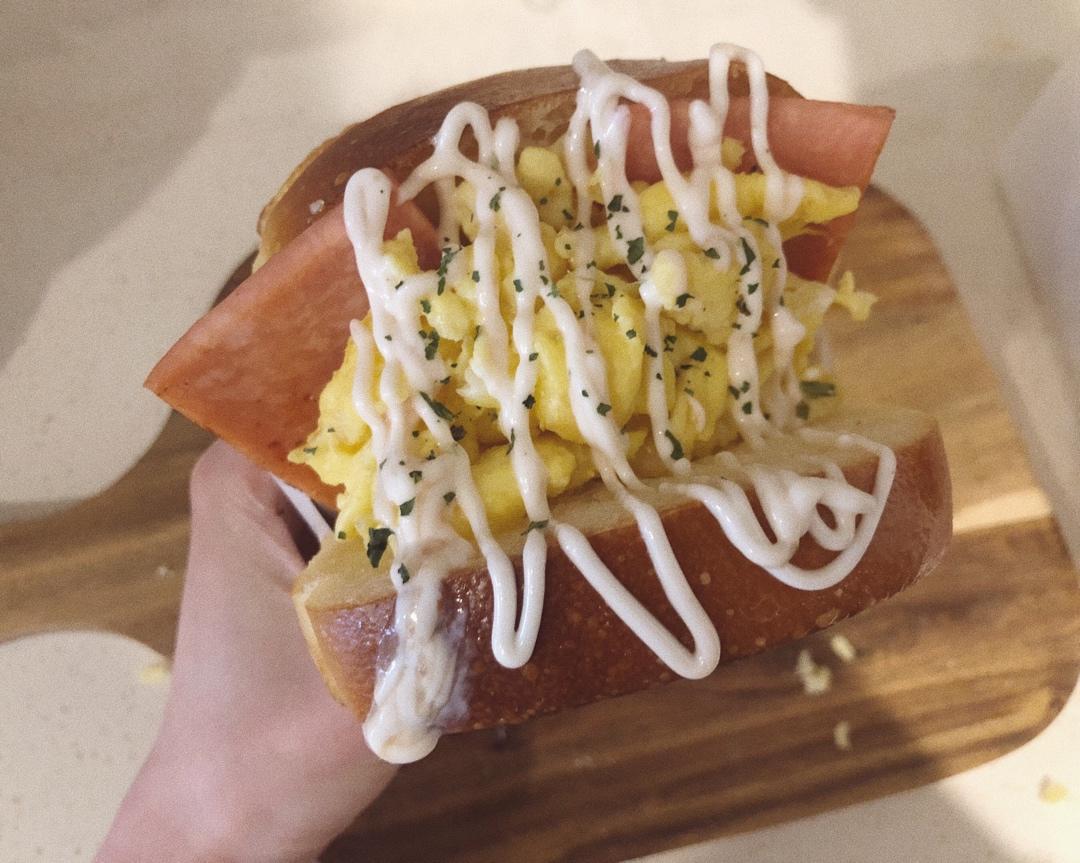 网红EGG DROP芝士厚蛋烧三明治 🥪『平底锅美食』