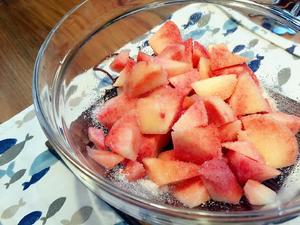 ´͈ ᵕ `͈ ♡°◌̊少女情怀的特制味淋蜜桃子与夏日桃子果冻的做法 步骤4