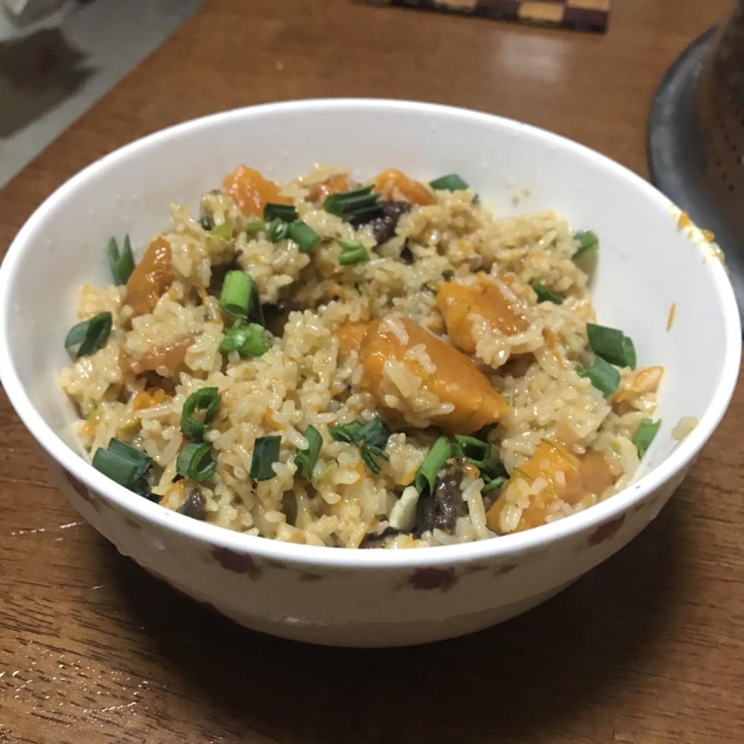 美味到不行的南瓜饭