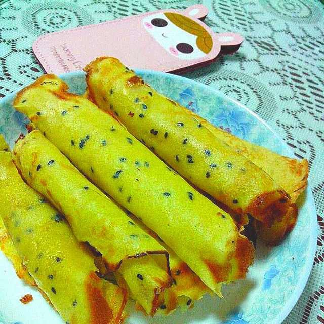 平底锅脆皮蛋卷