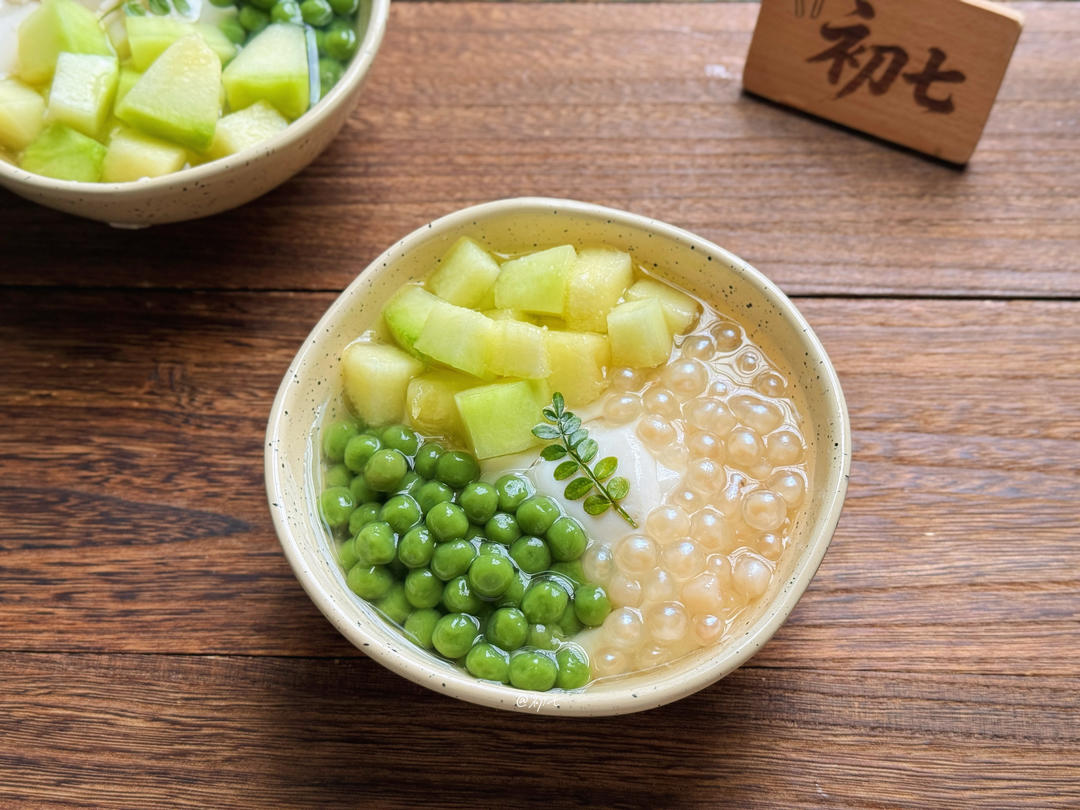 蜜瓜冰豆花