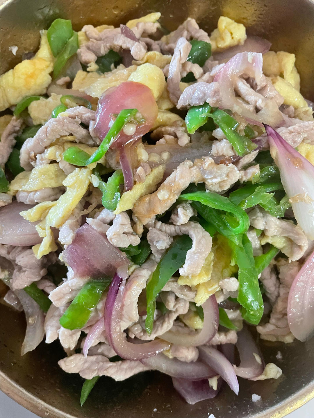 青椒洋葱鸡蛋里脊肉丝