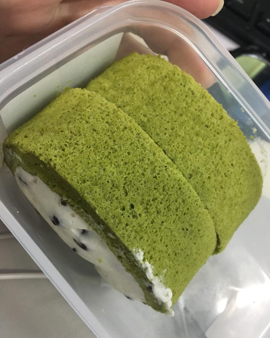 清新抹茶红豆卷