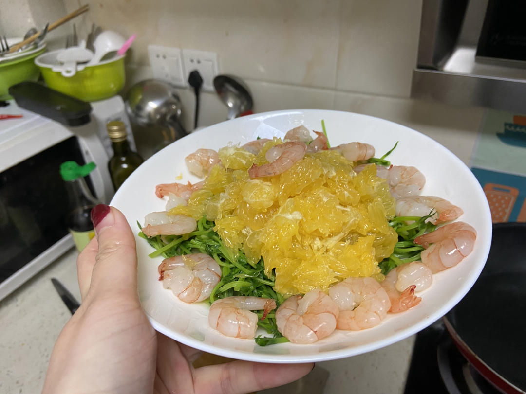 泰式柚子虾沙律