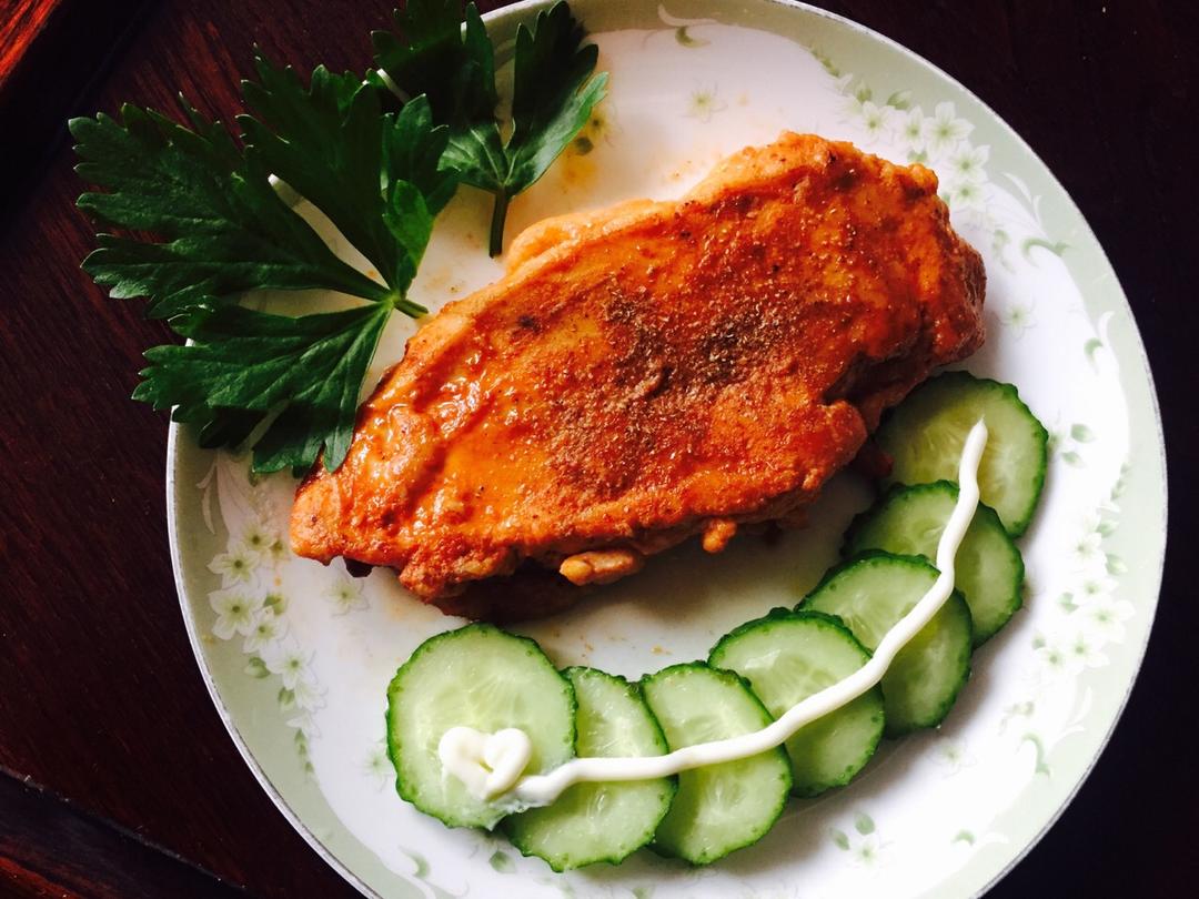 elainec做的香煎奥尔良鸡胸肉