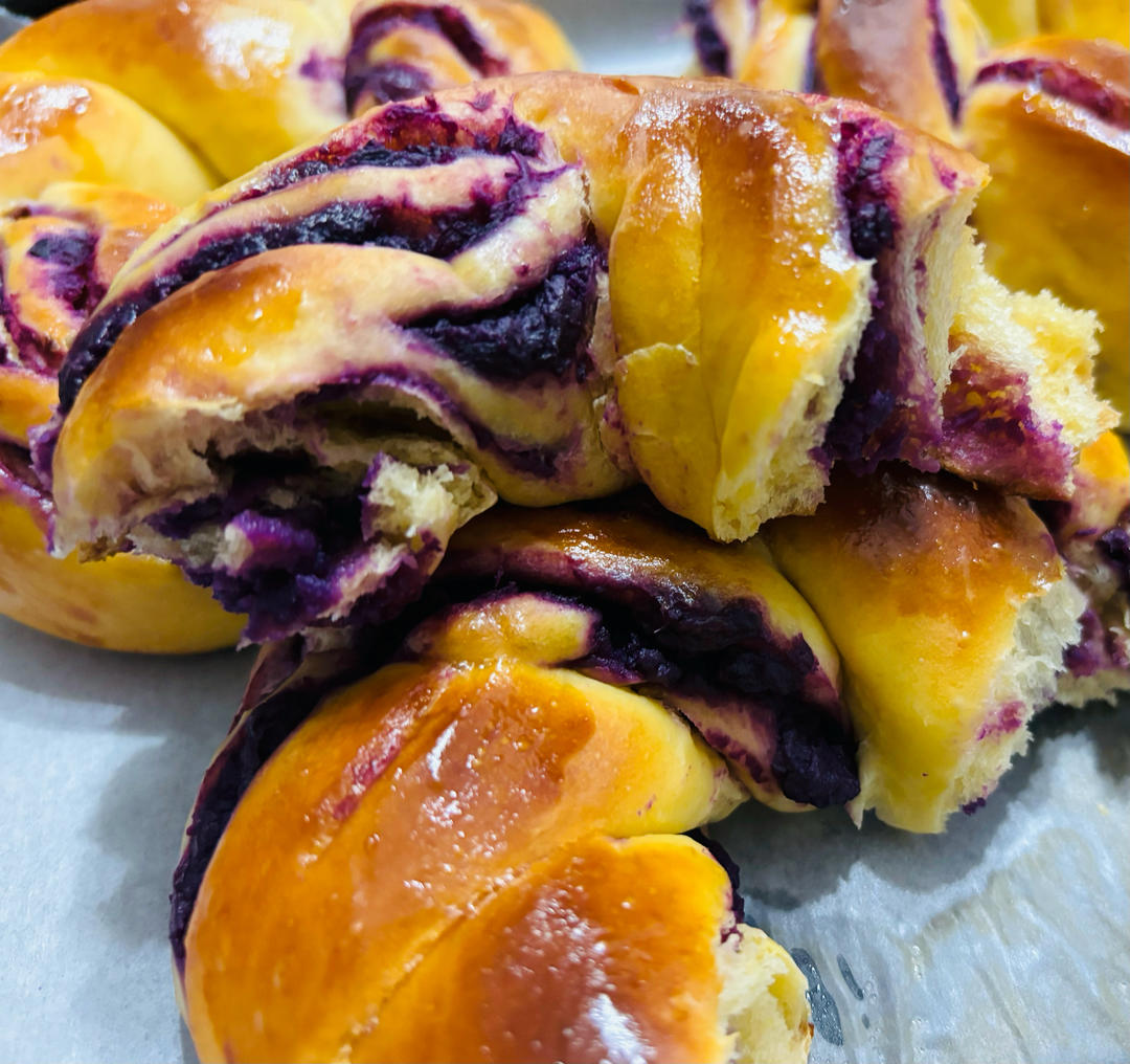 紫薯面包 蓬松柔软孩子爱吃