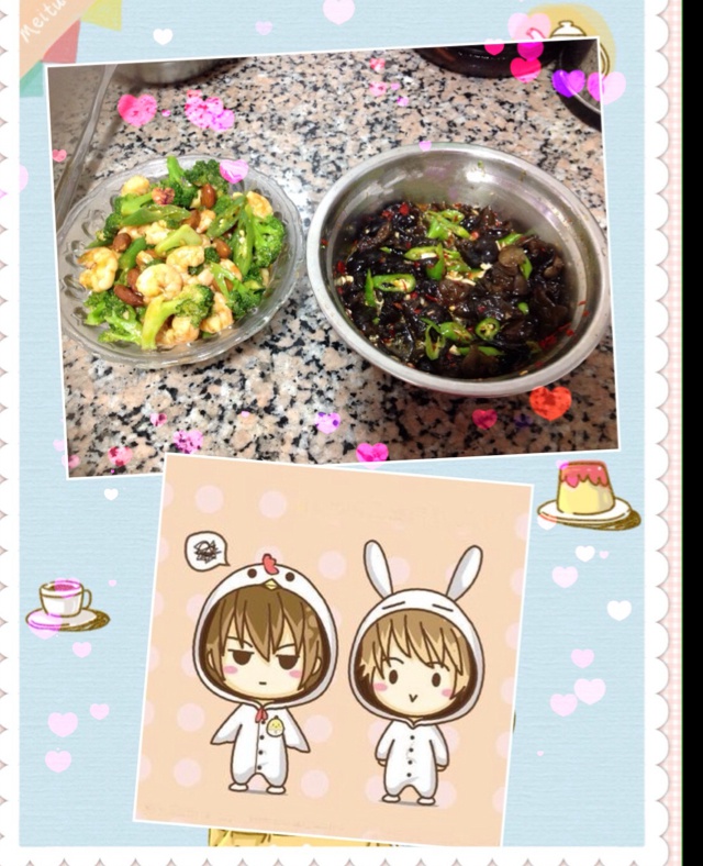 腰果虾仁炒西兰花