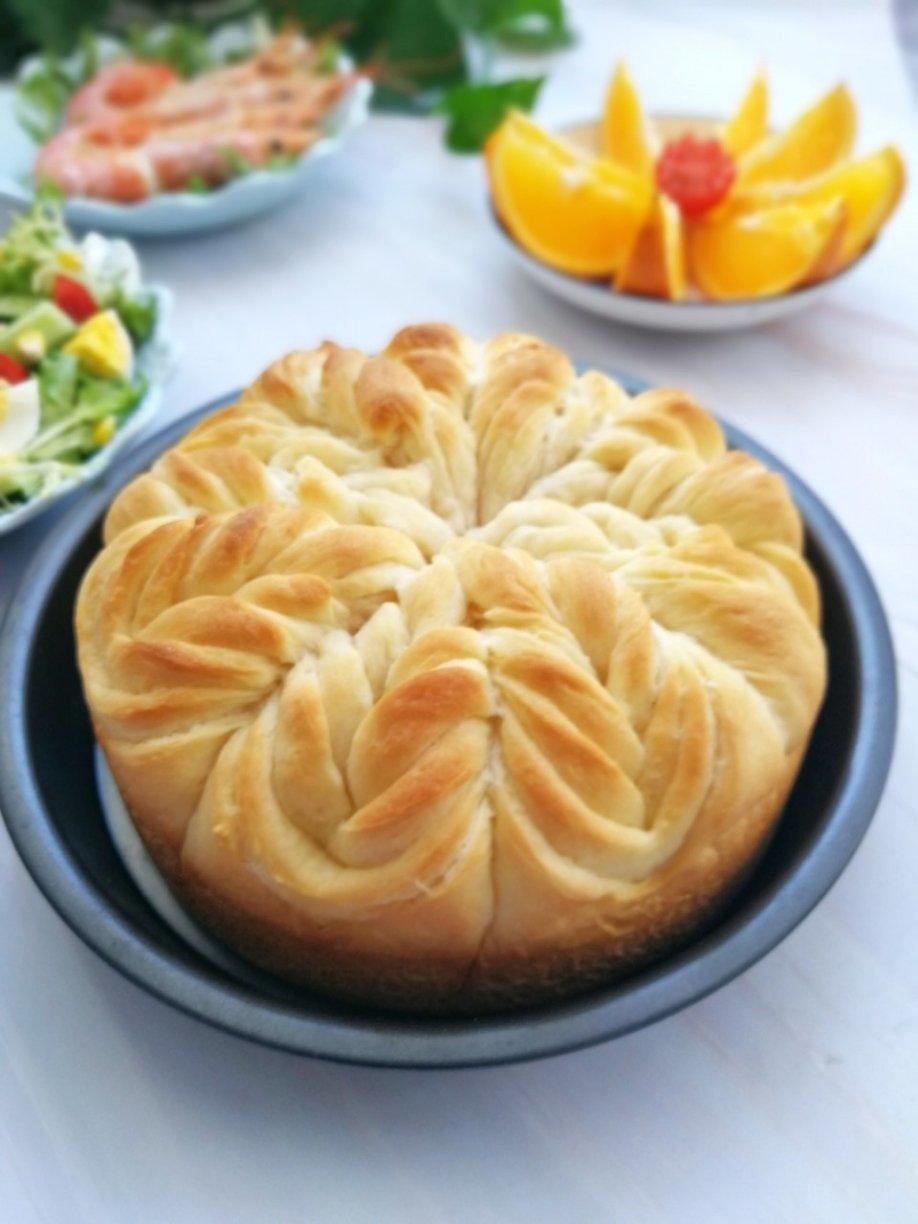 手撕千层花朵面包