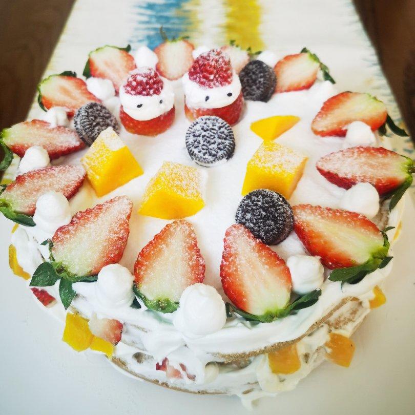 圣诞呆萌裸蛋糕