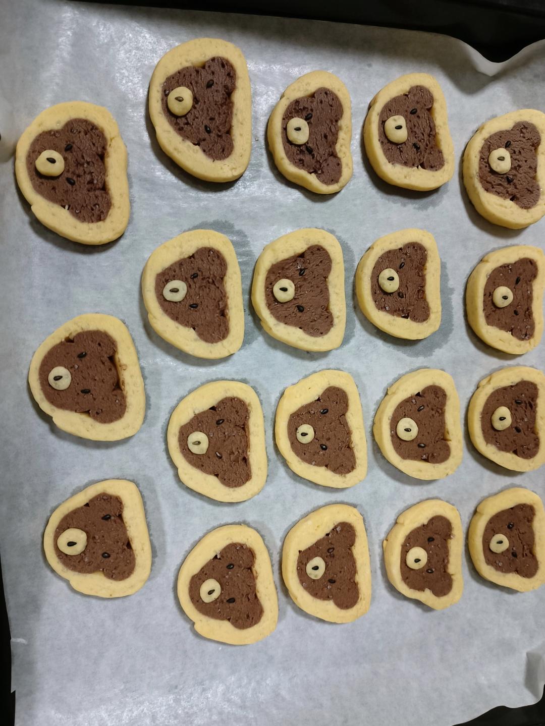 酥萌的小熊曲奇（无需模具）