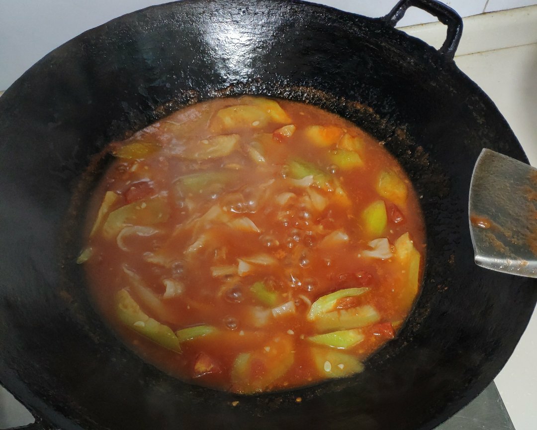 番茄浓汤刀削面的做法 步骤6