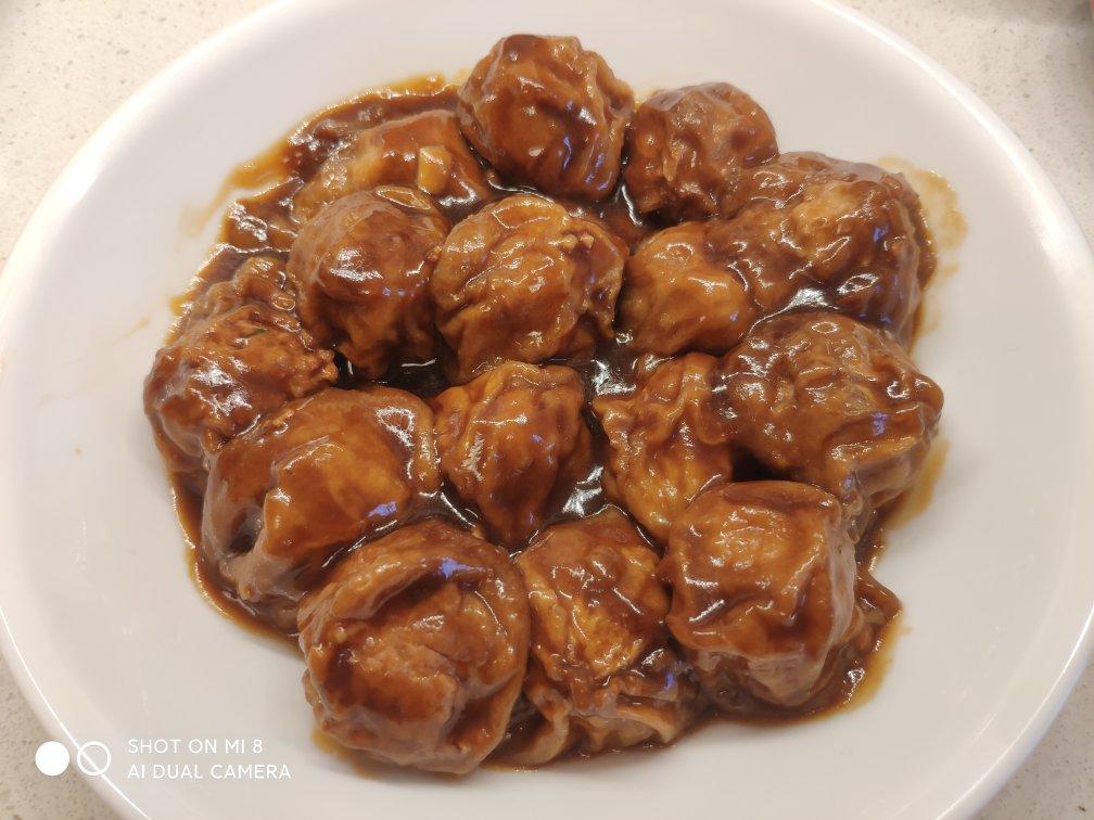红烧油面筋塞肉