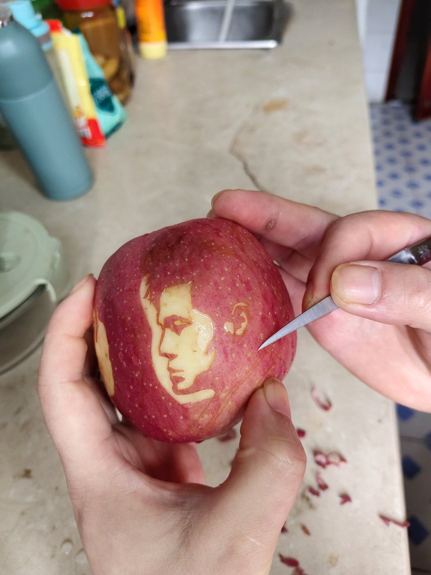 苹果画雕刻