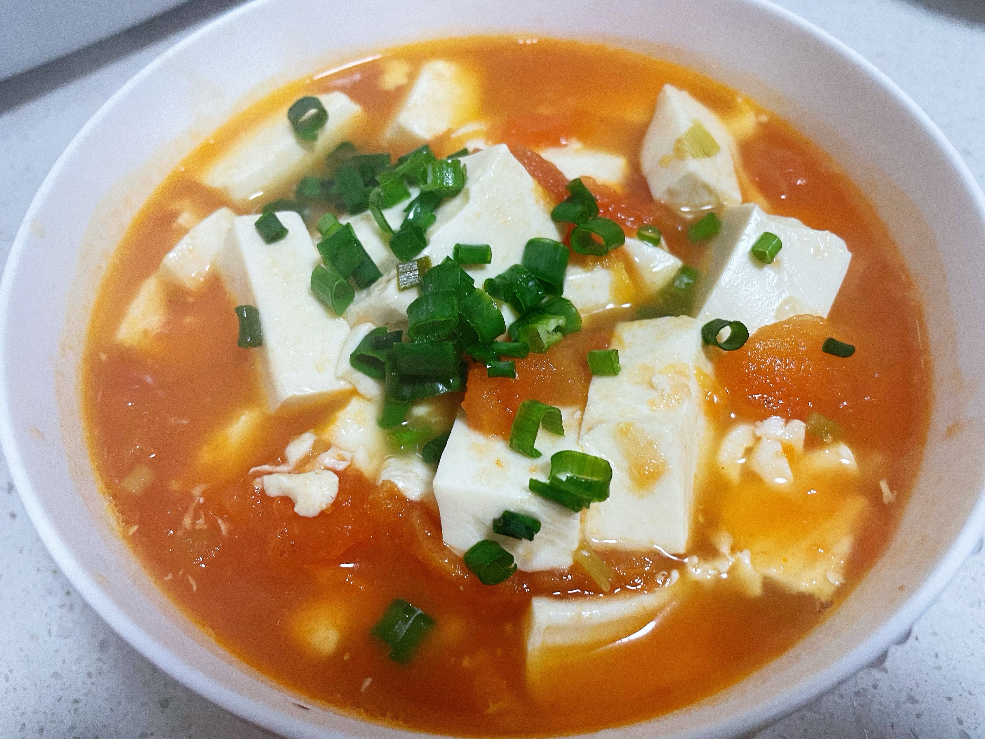 零厨艺番茄豆腐汤的做法