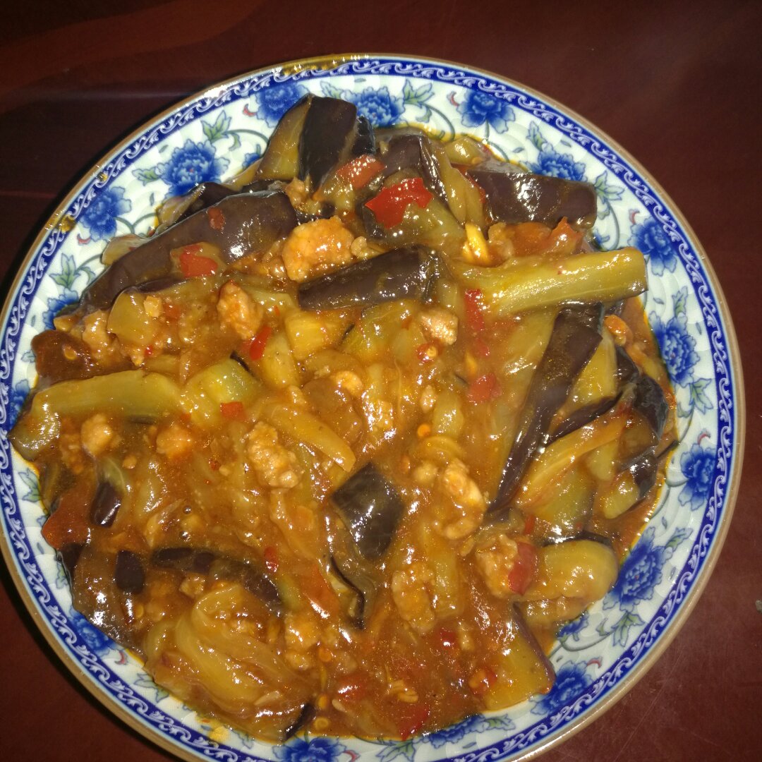 红烧肉沫茄子