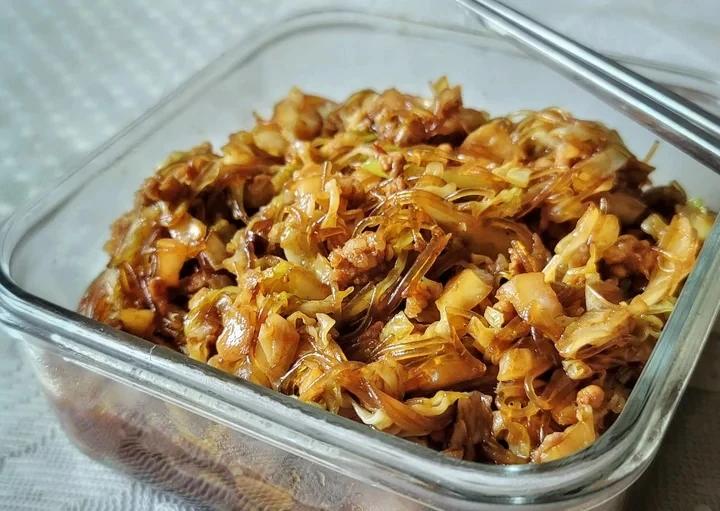 最近爱吃粉丝粉条～包菜炒粉丝