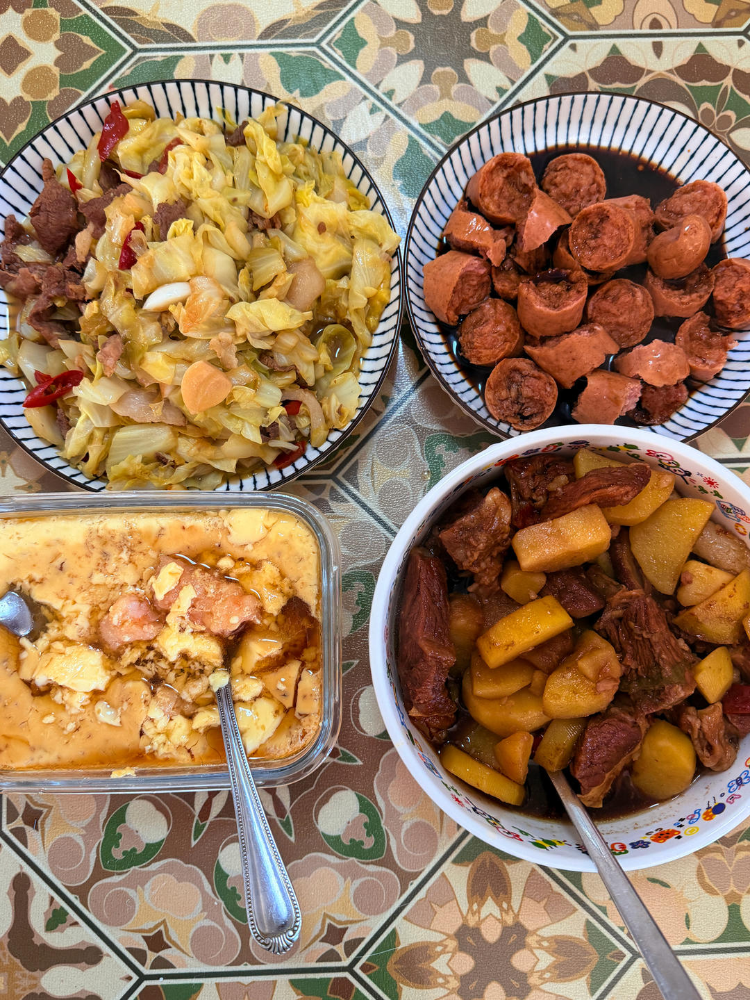 大学生回家吃饭了