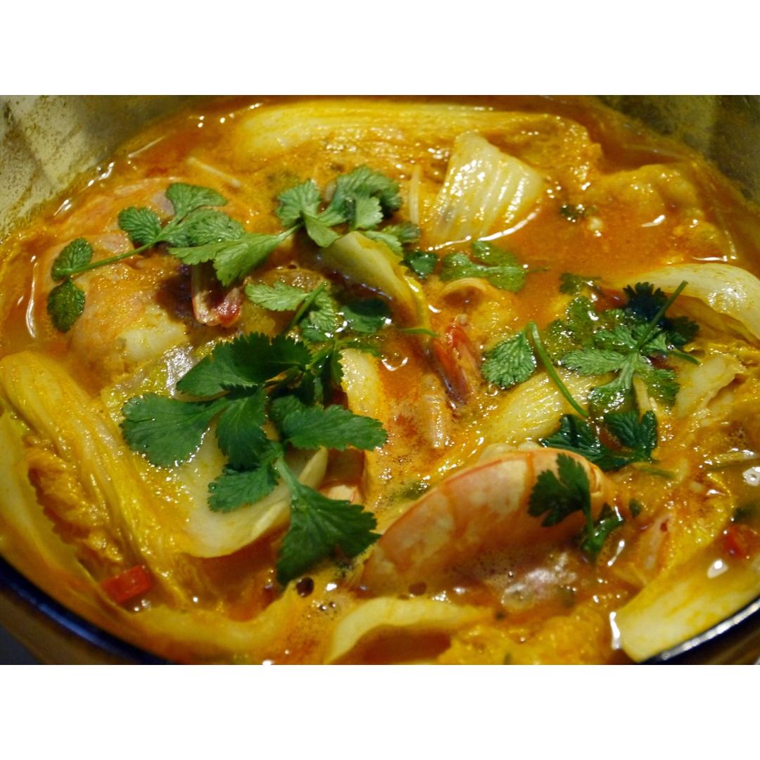 红咖喱烩海鲜