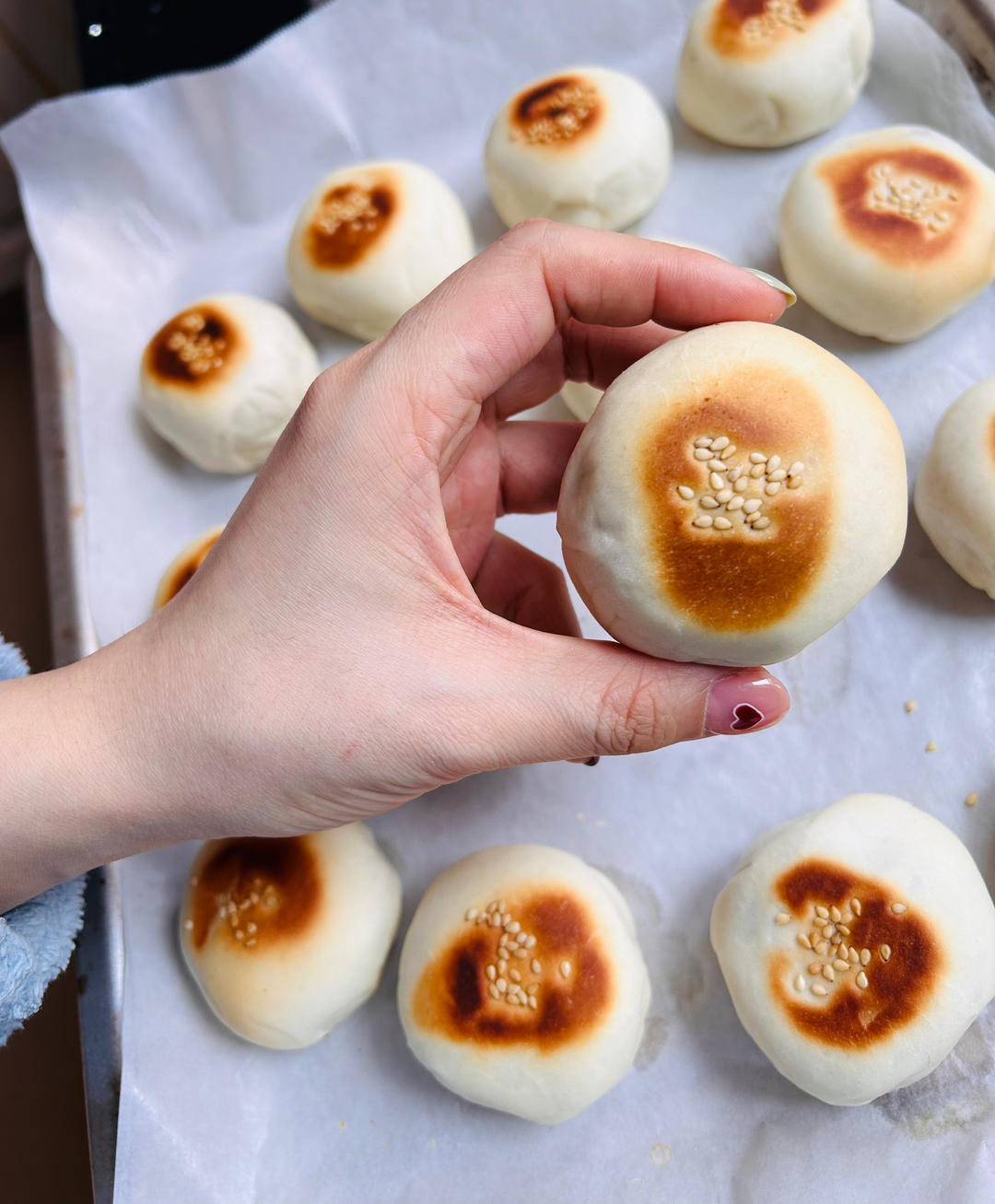 低糖油软皮绿豆饼【健康小食】