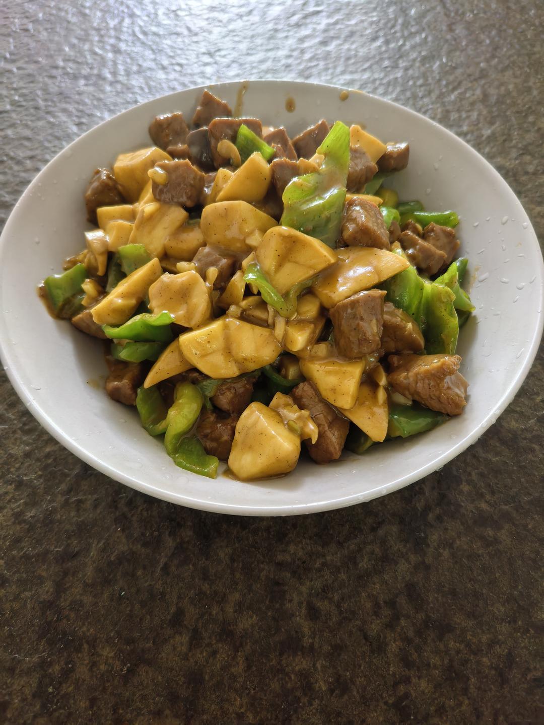 杏鲍菇牛肉粒
