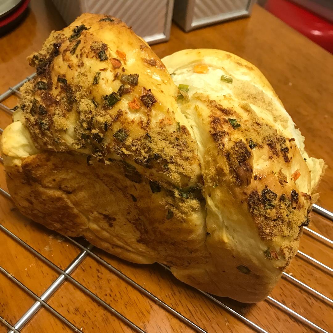 香葱肉松手撕吐司