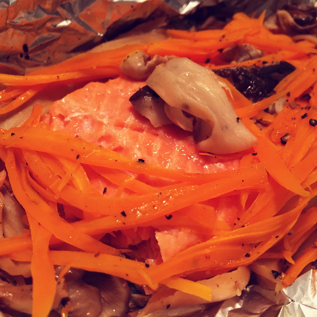 原汁原味-铝箔烤鲑鱼