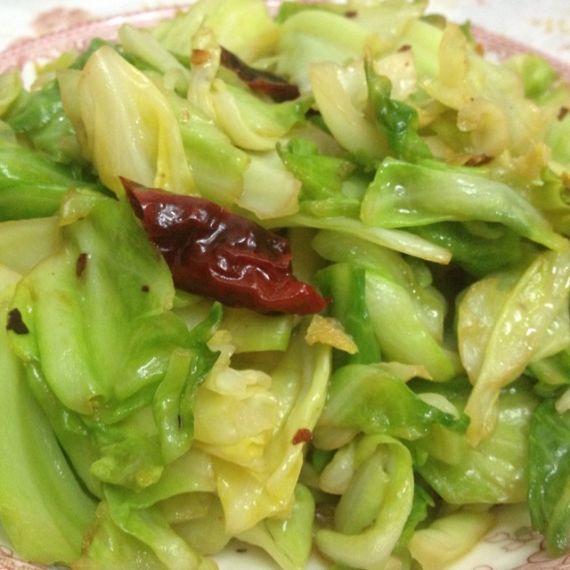 孙恩恩做的爆炒圆白菜