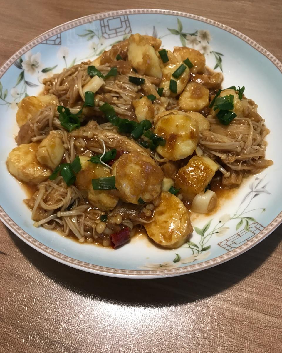 超级下饭菜--金针菇日本豆腐