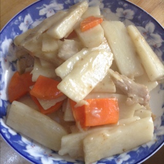 肉片炒山药