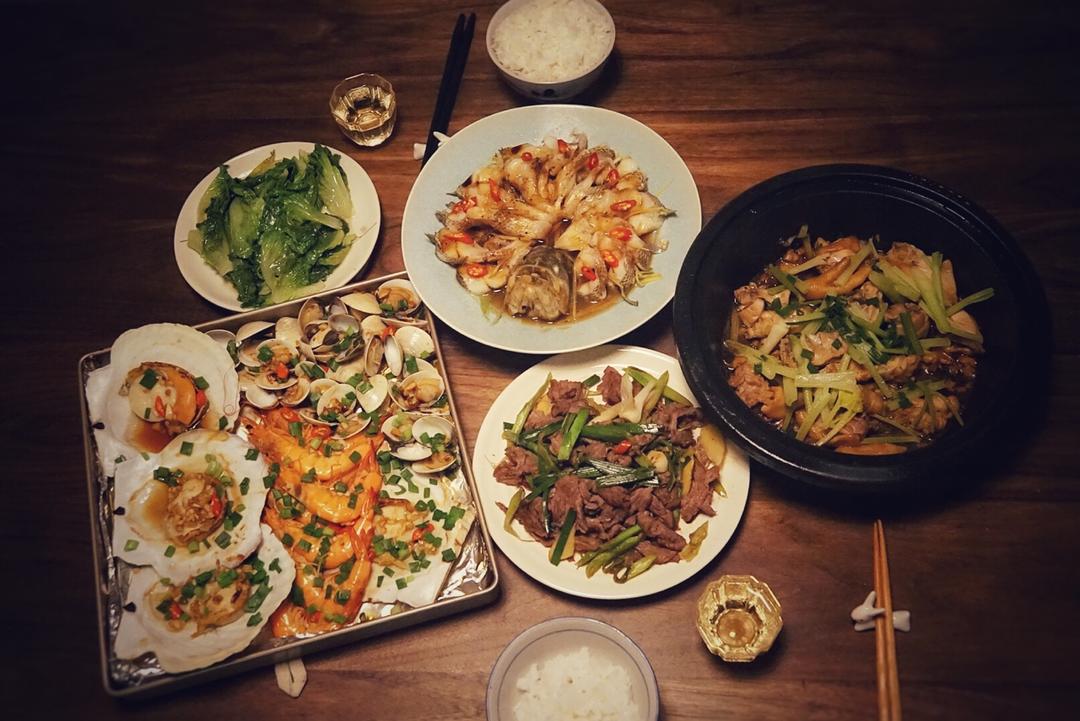 蒜蓉海鲜蔬菜大咖