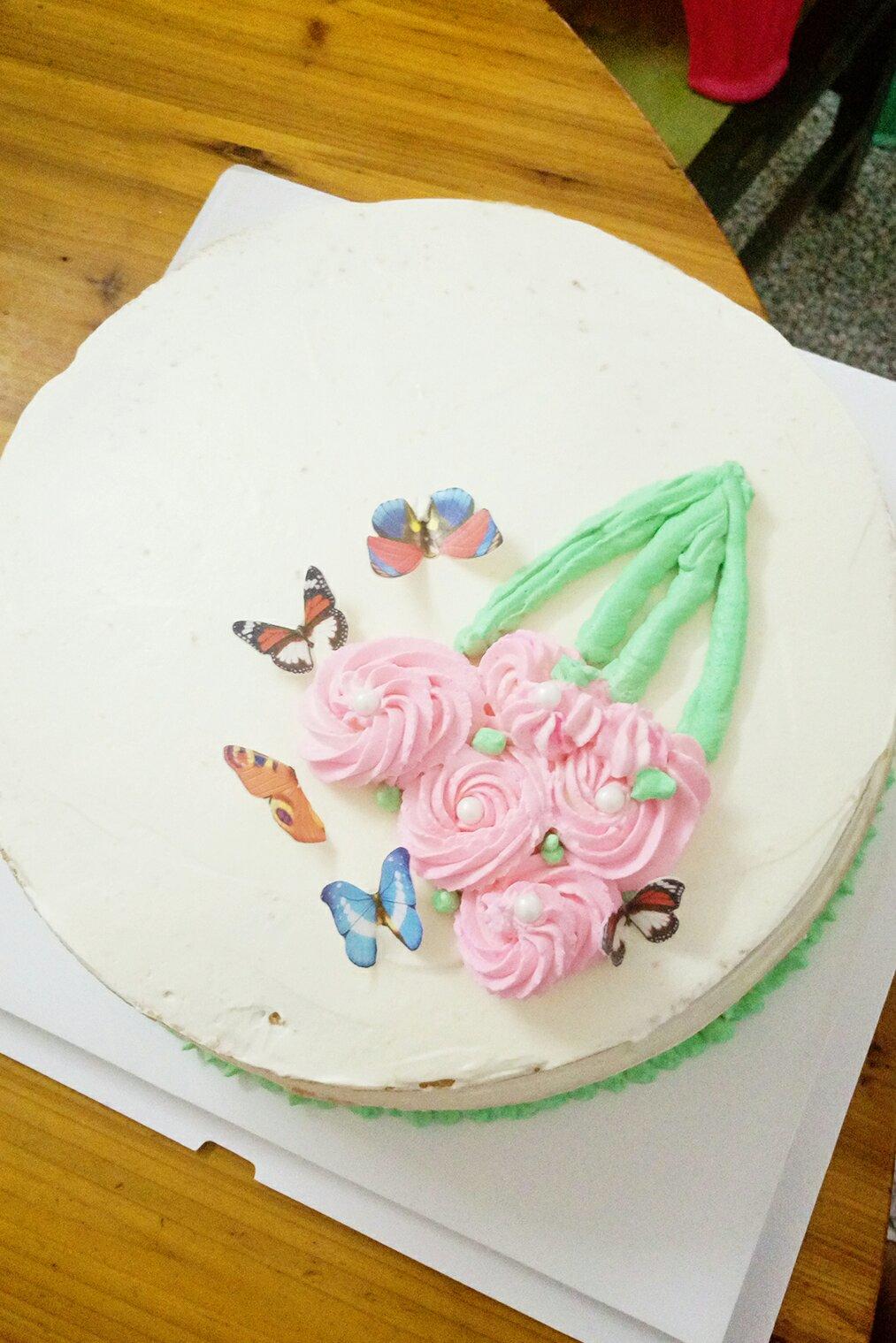 【零失败】不会裱花没关系的水果裸蛋糕 芒果裸蛋糕 完美戚风胚