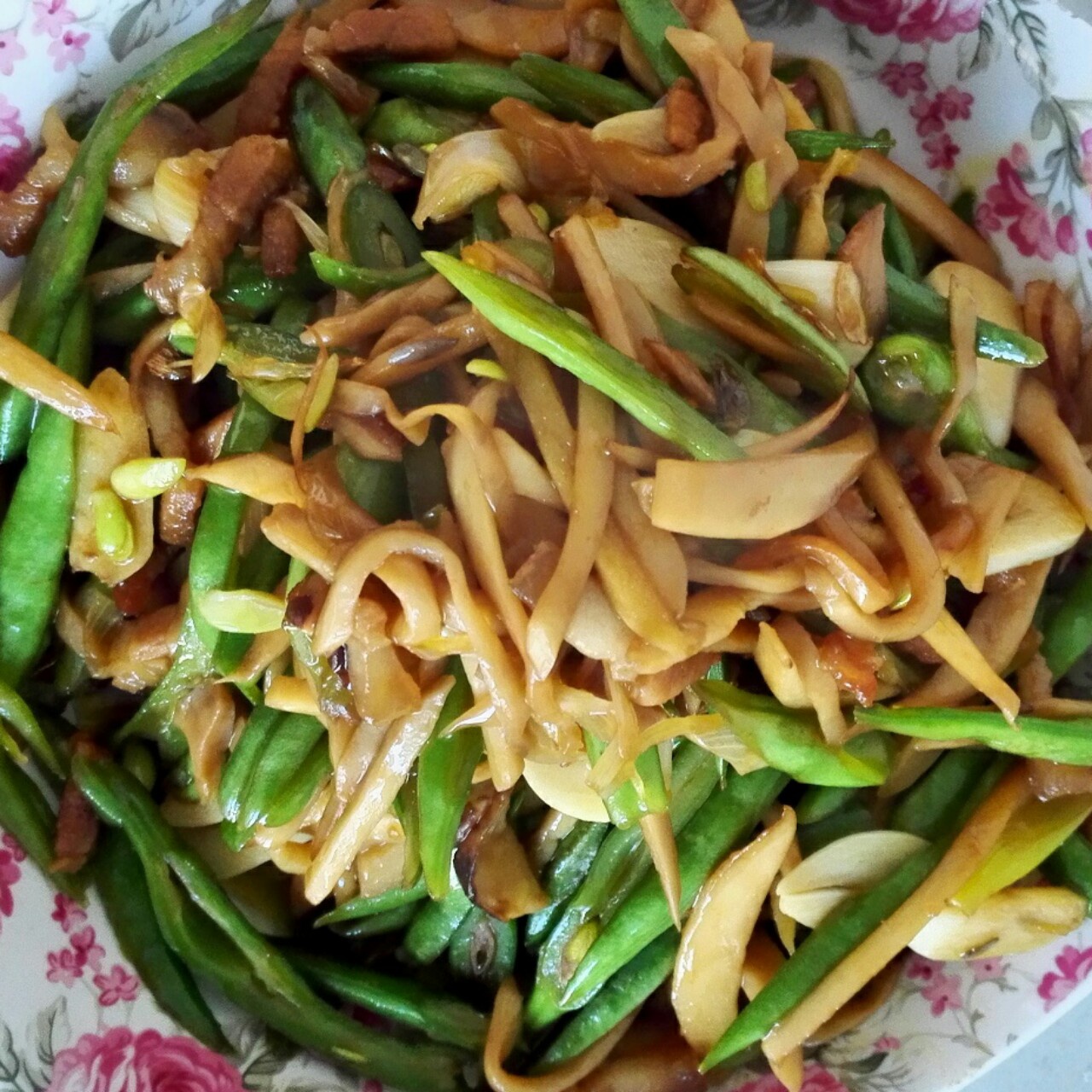 豆角杏鲍菇