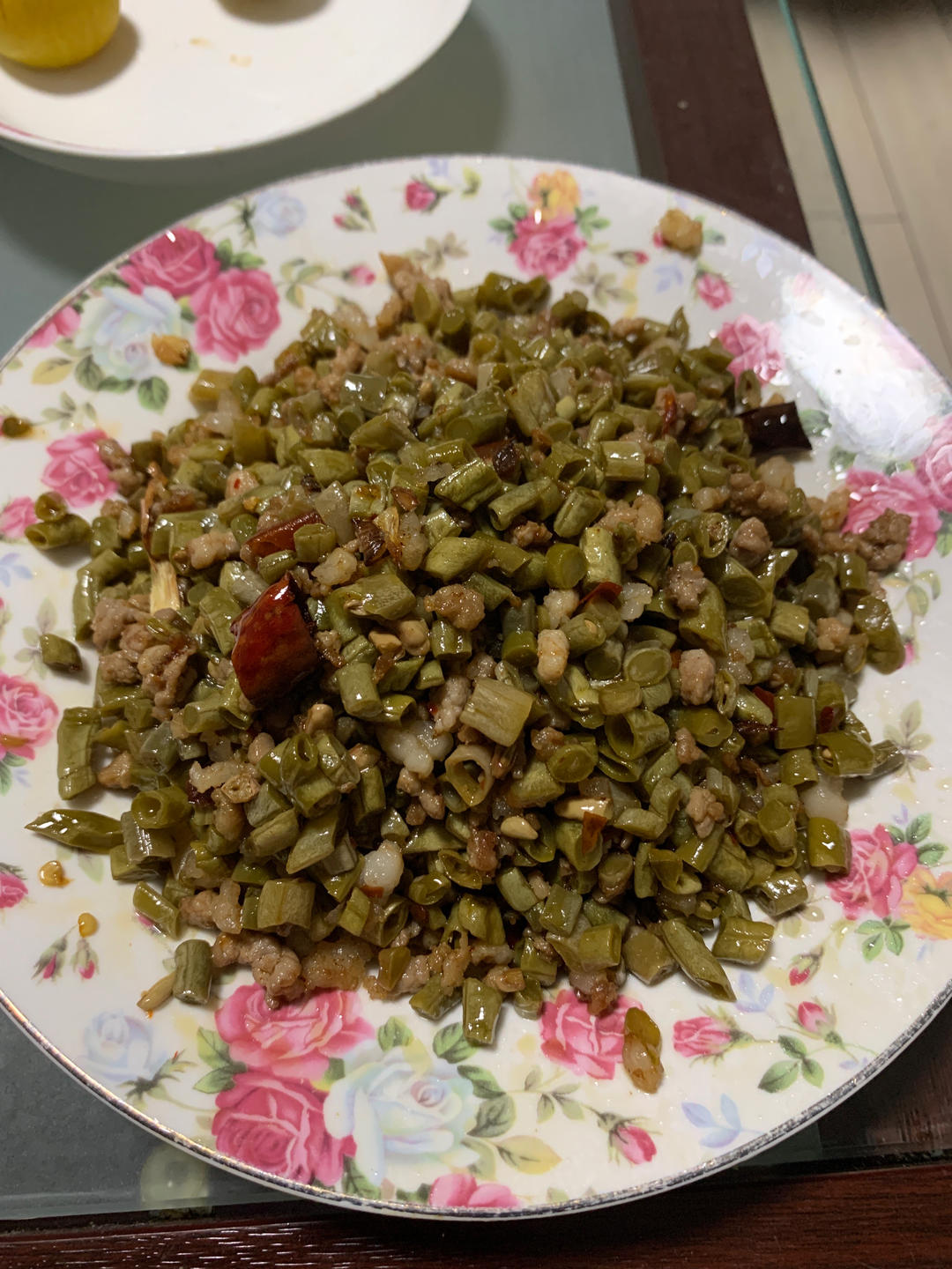 酸豆角炒肉末