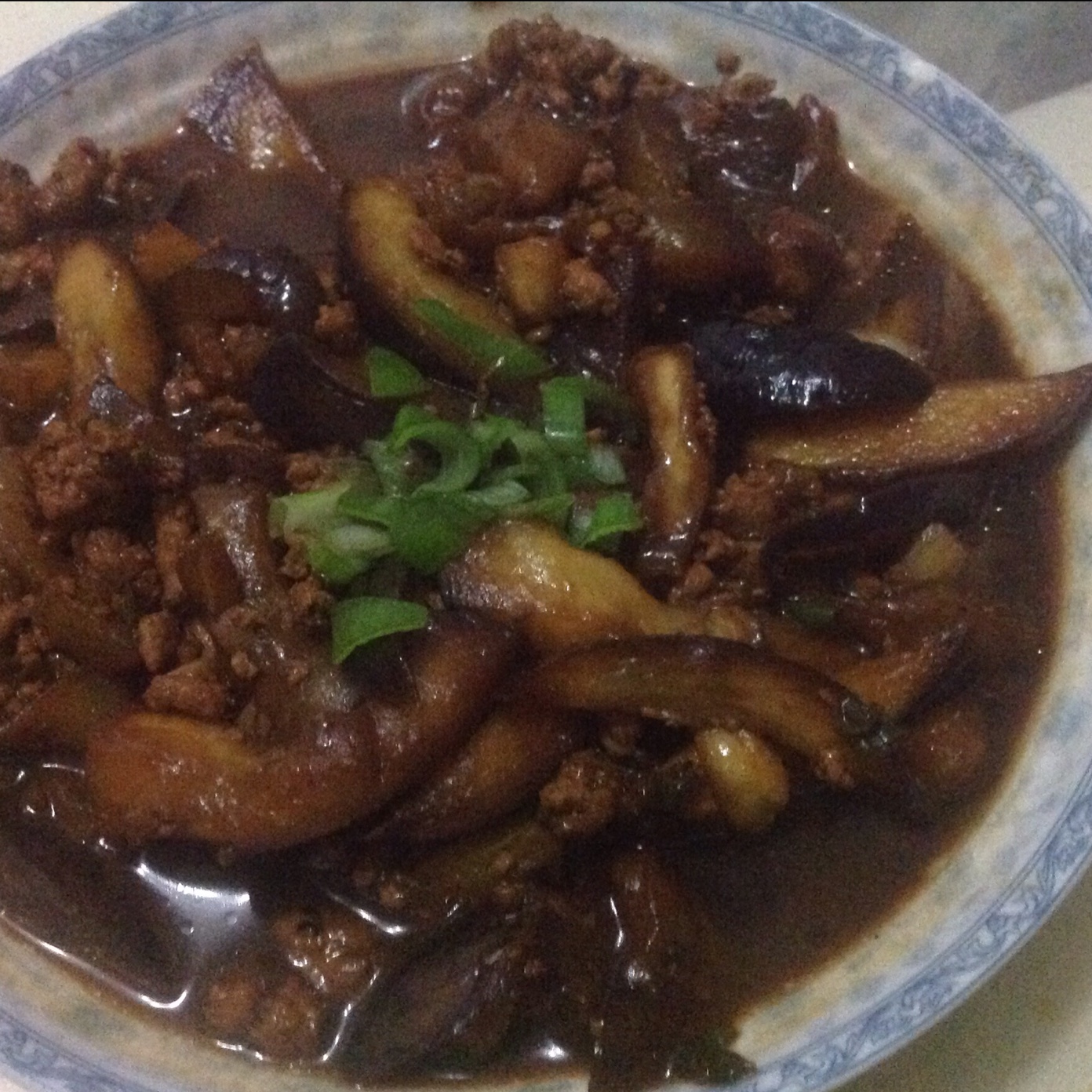 红烧肉末茄子