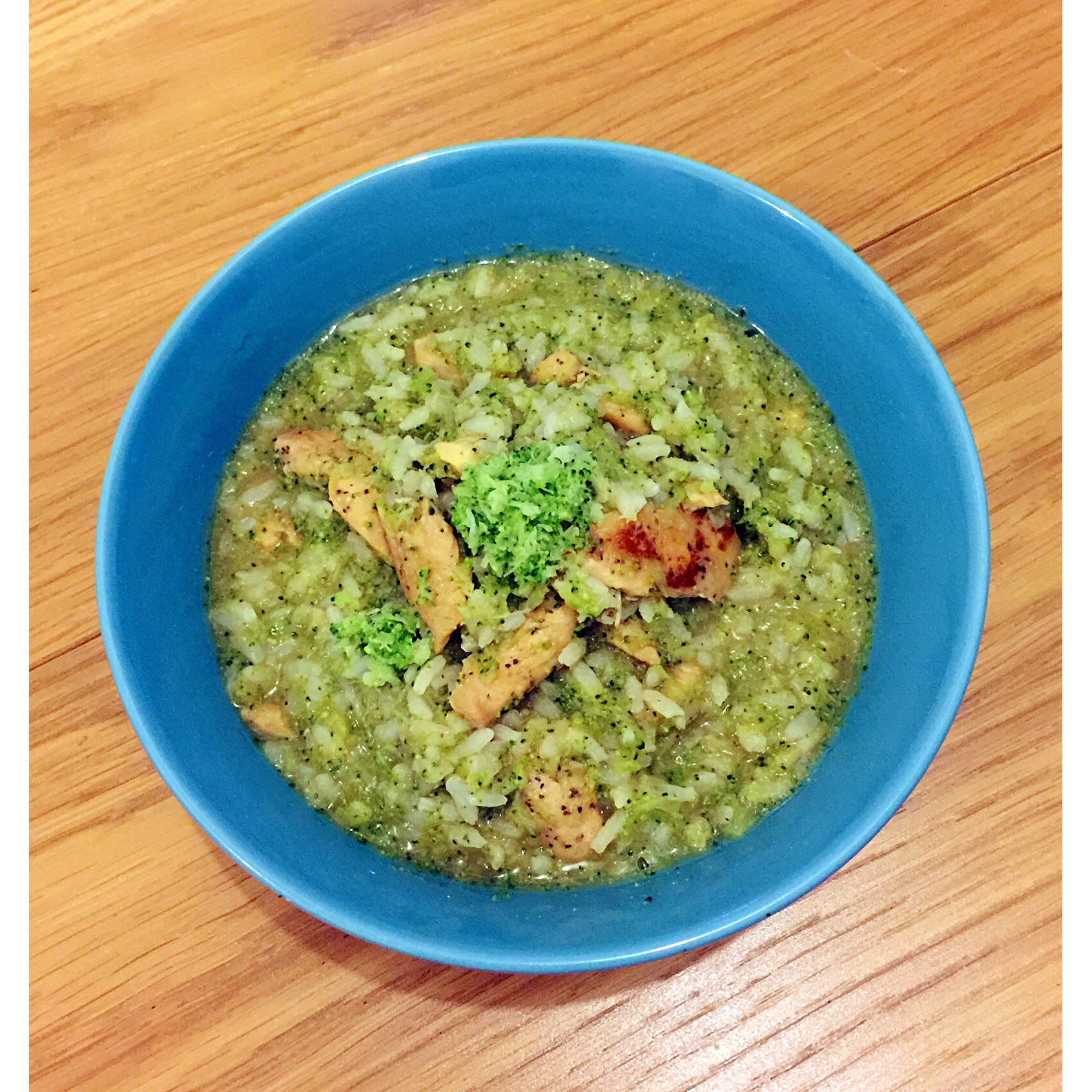 清爽鸡肉西兰花粥饭