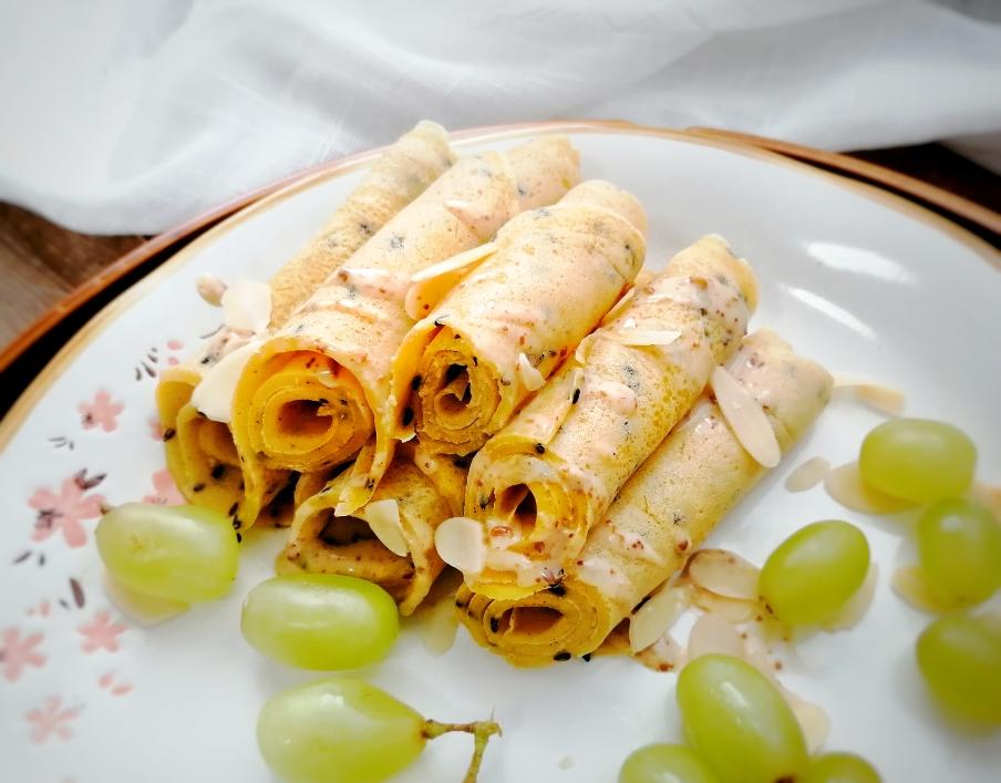 防秃养生的芝麻蛋饼的做法