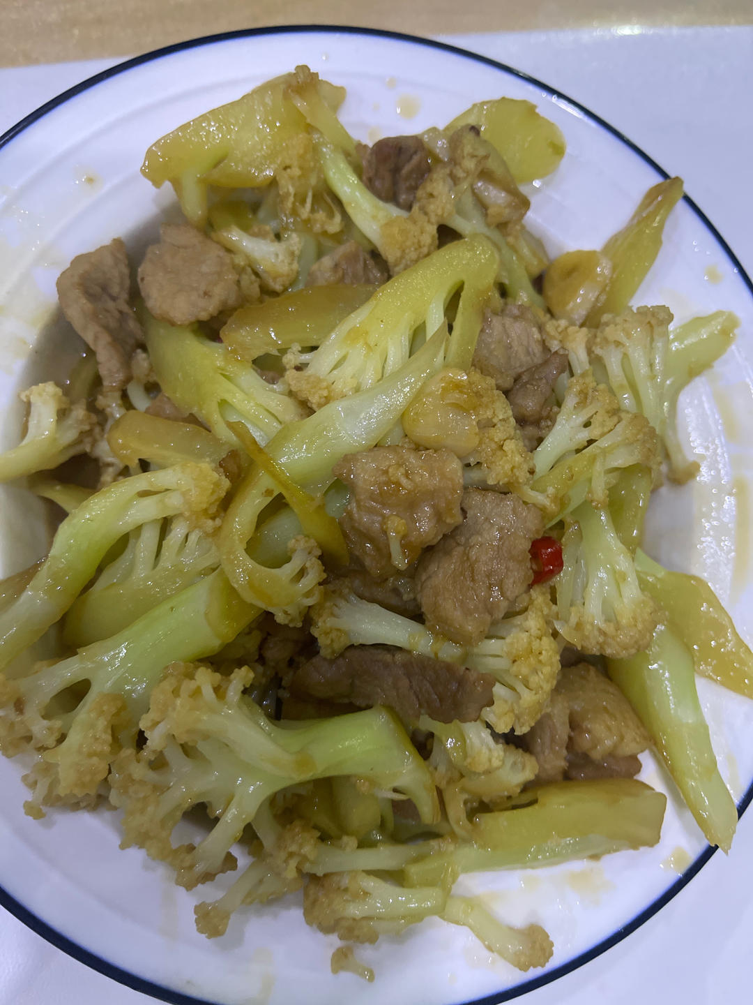 秘制花菜炒肉（崽崽食）