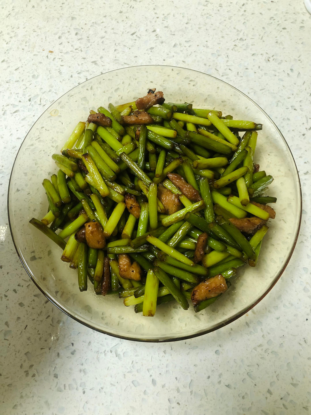 肉丝炒蒜苗